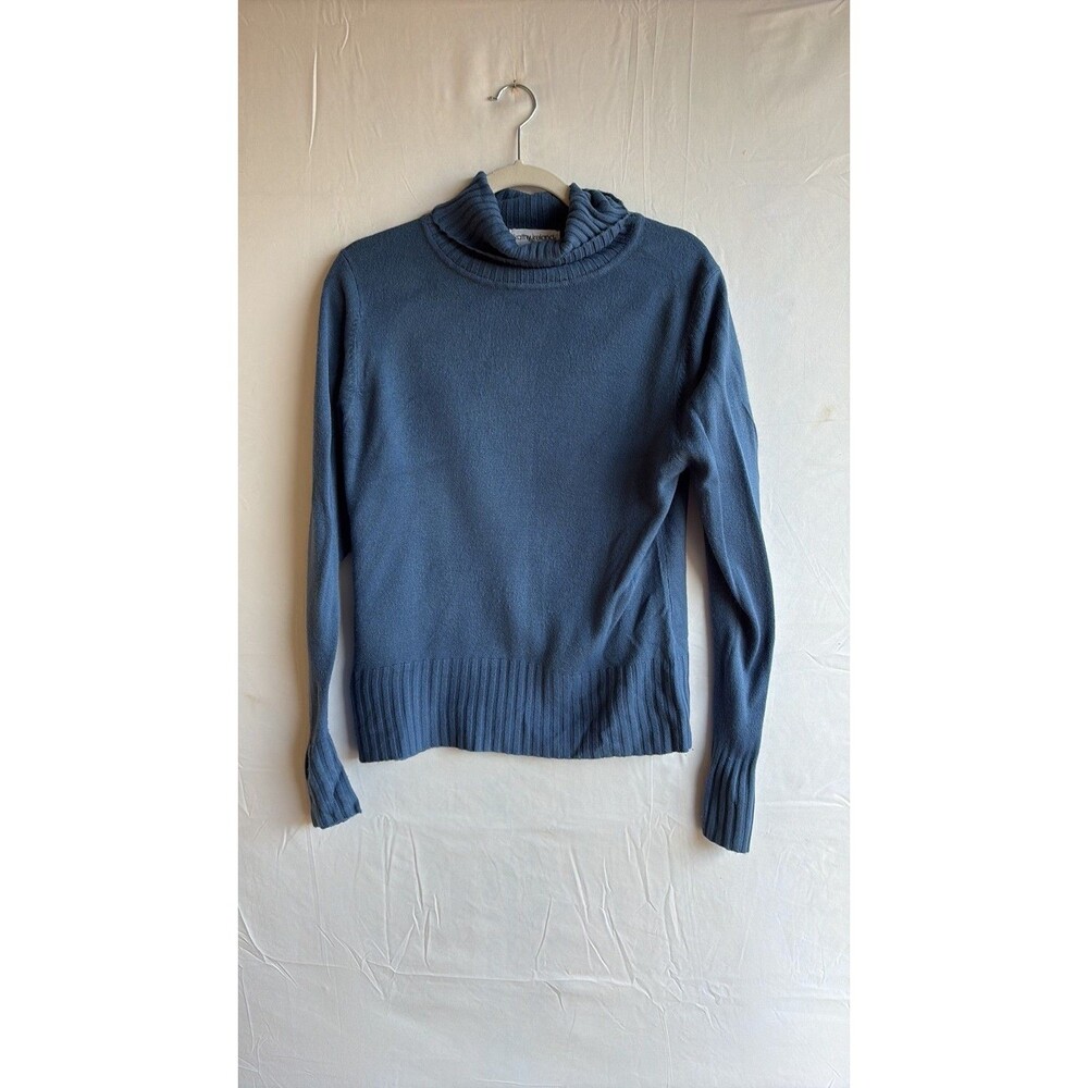 Vintage Kathy Ireland Blue Turtleneck Knit Sweater